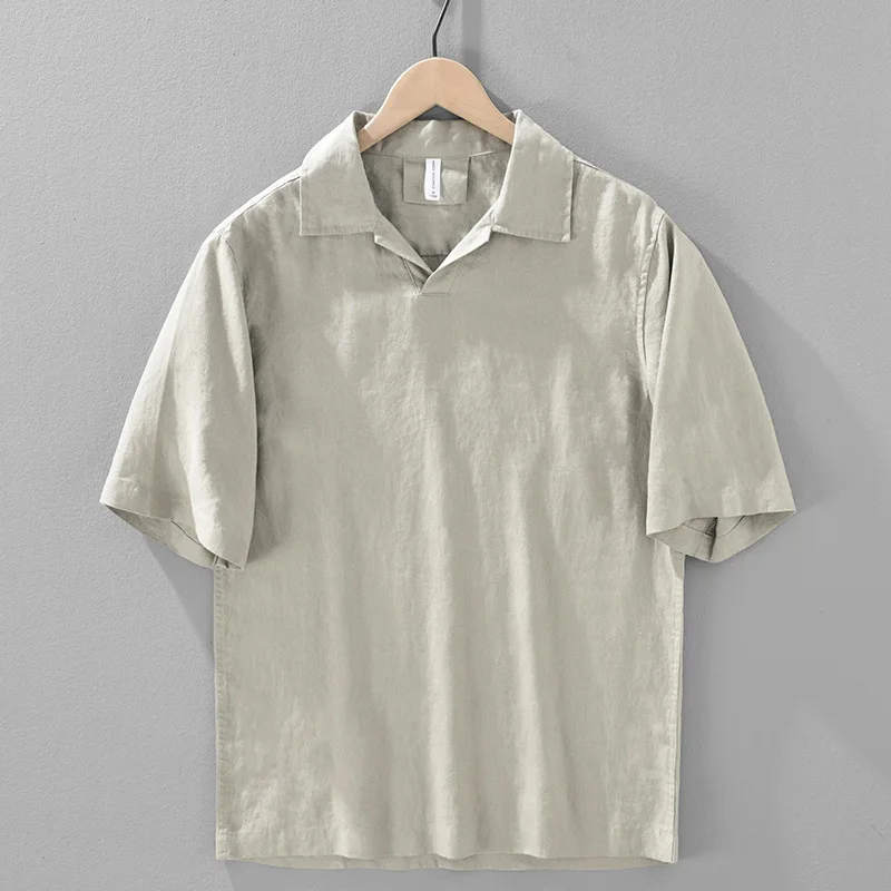 Pure Linen O-Neck Shirt Men Summer Thin Loose Casual T-Shirt Quick Dry Breathable Business Style Short Sleeve Color
Pure Linen O-Neck Shirt Men Summer Thin Loose Casual T-Shirt Quick Dry Breathable Business Style Short Sleeve Color