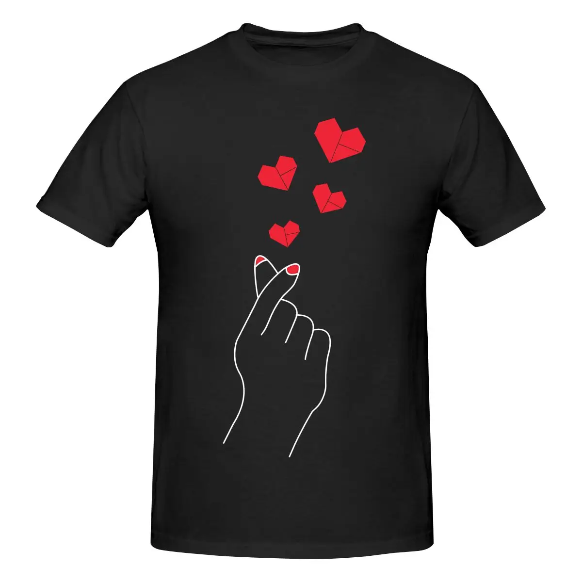 Funny Finger Heart Origami Men's Printed T-Shirt Unisex T shirtKawaii
Funny Finger Heart Origami Men's Printed T-Shirt Unisex T shirtKawaii