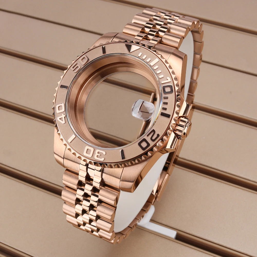 Fashion 40MM Rose Gold Watch Case Sapphire Glass For Seiko NH35 NH36/34 ETA2824 Miyota 8215 Movt Jubilee Strap YACHT-MASTER Part
Fashion 40MM Rose Gold Watch Case Sapphire Glass For Seiko NH35 NH36/34 ETA2824 Miyota 8215 Movt Jubilee Strap YACHT-MASTER Part