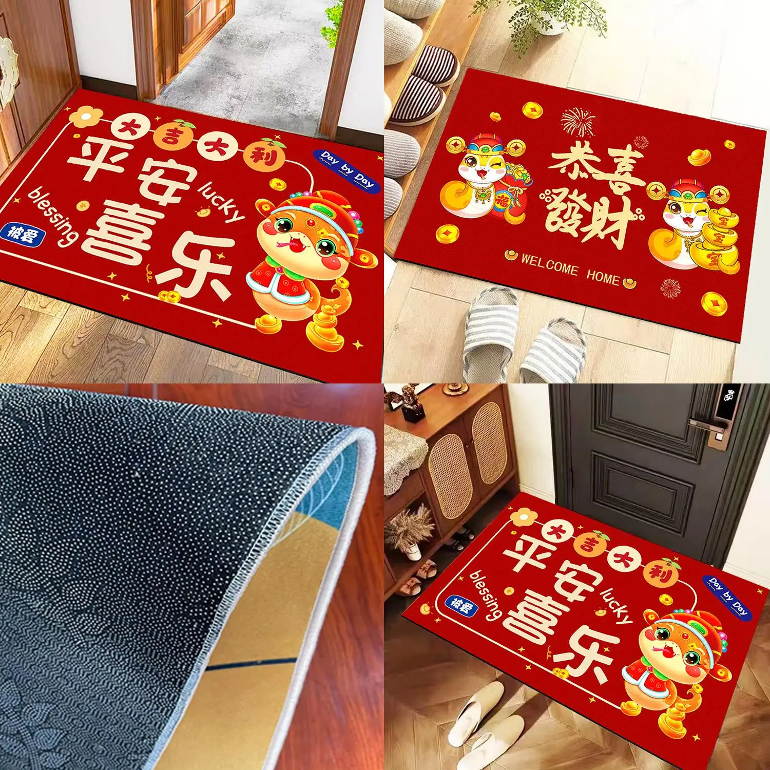 Snake Year Crystal Velve Home Floor Mat Chinese Spring Festival Decor Outdoor Entrance Doormat Anti-slip 40*60 Cm Home Decor
Snake Year Crystal Velve Home Floor Mat Chinese Spring Festival Decor Outdoor Entrance Doormat Anti-slip 40*60 Cm Home Decor