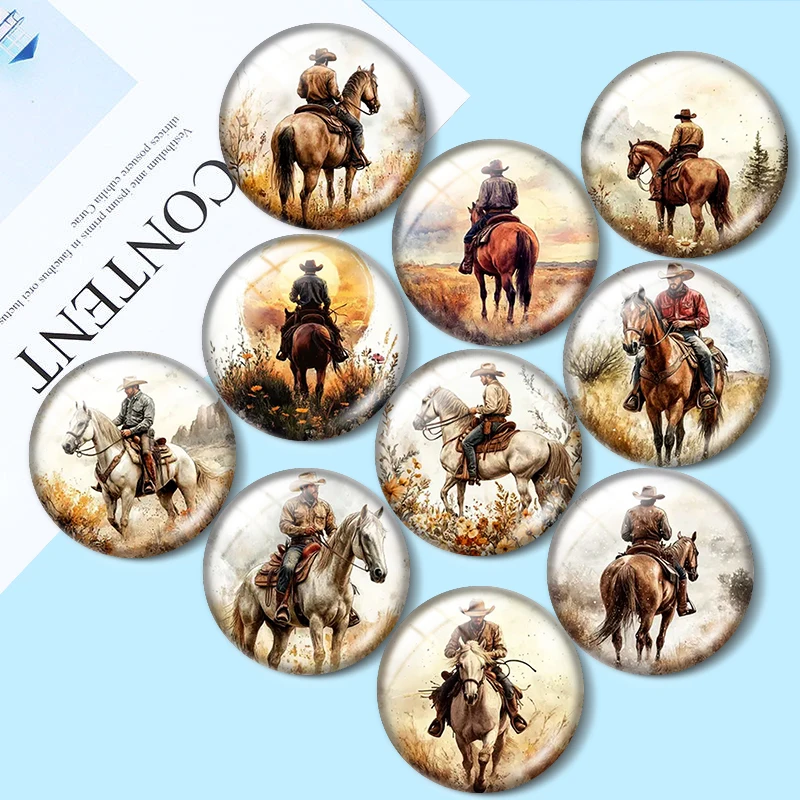 Cowboy Horse Round Clipart 12mm/18mm/20mm/25mm Round photo glass cabochon flat back Making findings keychain
Cowboy Horse Round Clipart 12mm/18mm/20mm/25mm Round photo glass cabochon flat back Making findings keychain
