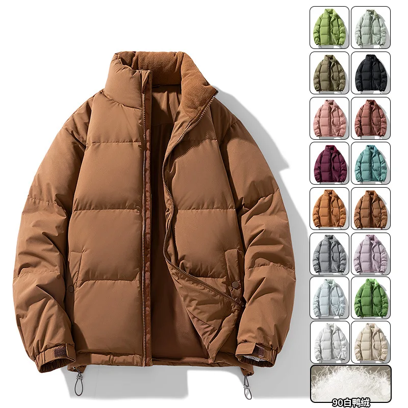 90 White Duck Down Down Jacket Men's Winter New Multicolor Loose Stand Collar Jacket about Versatile Tops
90 White Duck Down Down Jacket Men's Winter New Multicolor Loose Stand Collar Jacket about Versatile Tops