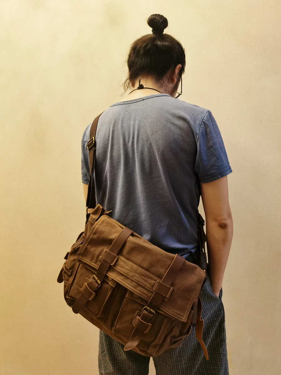 Vintage American Style Canvas Backpack Men's Crossbody Bag WWII Retro Ame Kaka Bag Diagonal Shoulder Bag Leisure Soft Bag
Vintage American Style Canvas Backpack Men's Crossbody Bag WWII Retro Ame Kaka Bag Diagonal Shoulder Bag Leisure Soft Bag