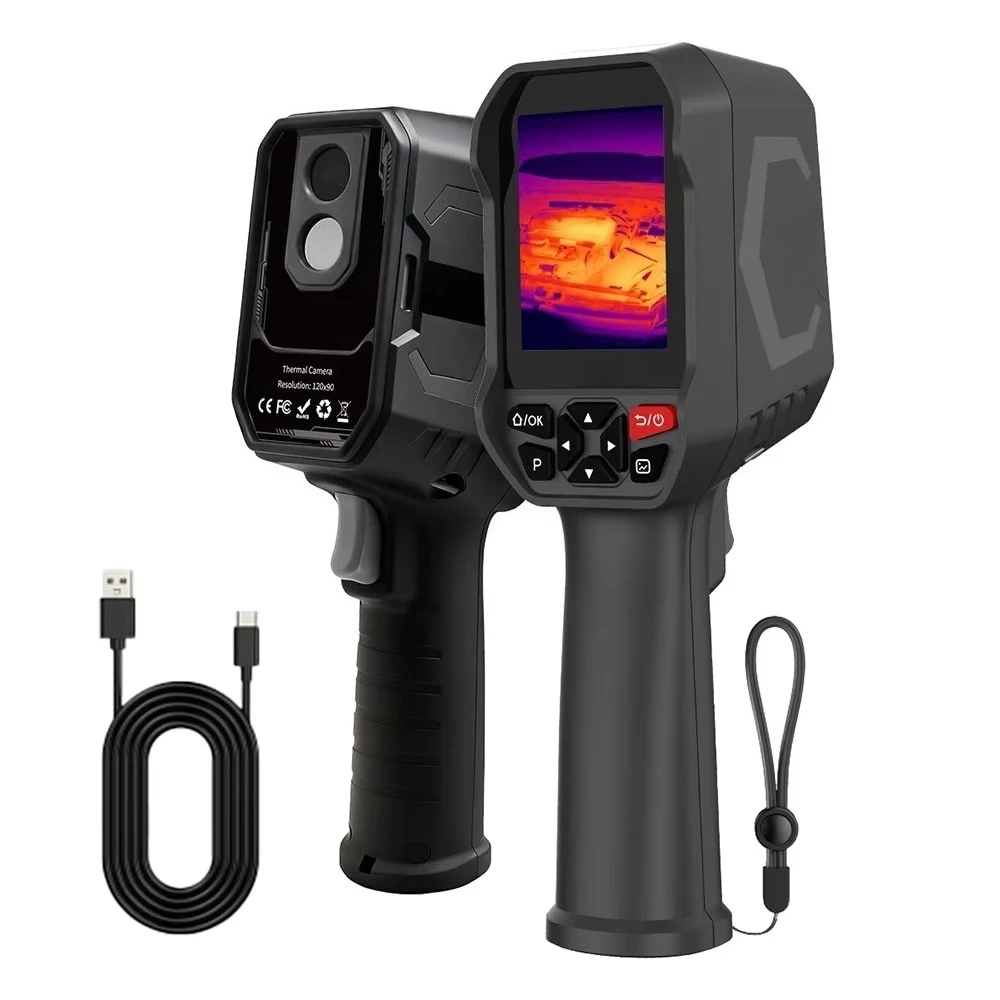 Handheld infrared thermal imaging -20 ℃~ 550 ℃ rechargeable thermal imaging camera 9 color palette
Handheld infrared thermal imaging -20 ℃~ 550 ℃ rechargeable thermal imaging camera 9 color palette