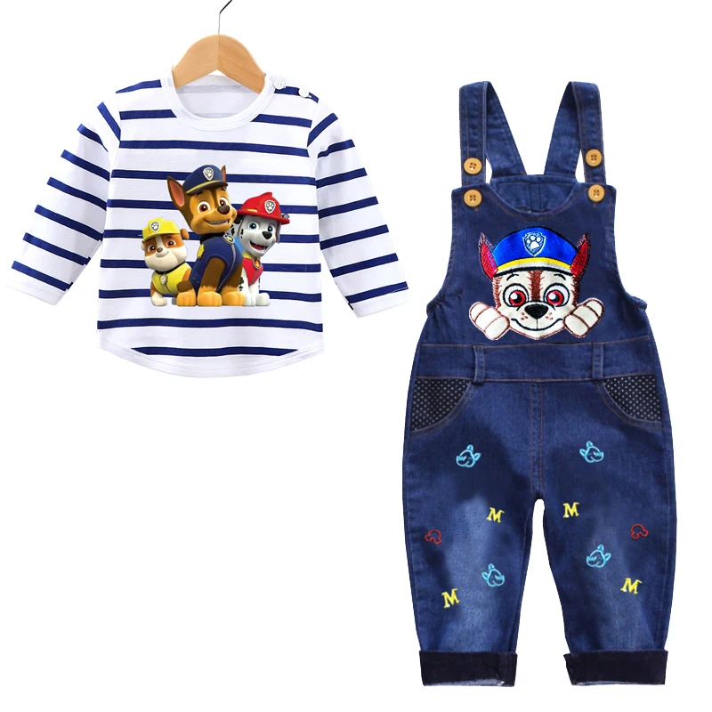 0-3 Years Old Baby Boy Clothes Set PAW Patrol Long Sleevs Shirt + Denim Overalls 2PCS Infant Boy Clothing Suit Baby Girl Clothes
0-3 Years Old Baby Boy Clothes Set PAW Patrol Long Sleevs Shirt + Denim Overalls 2PCS Infant Boy Clothing Suit Baby Girl Clothes