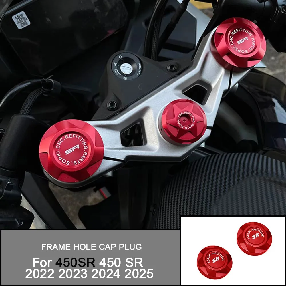 For 450SR 450SS 450 SR/SS 2022 2023 2024 2025 Motorcycle Aluminum Frame Hole Cap Plug Frame Insert Swingarm bolt Cover
For 450SR 450SS 450 SR/SS 2022 2023 2024 2025 Motorcycle Aluminum Frame Hole Cap Plug Frame Insert Swingarm bolt Cover