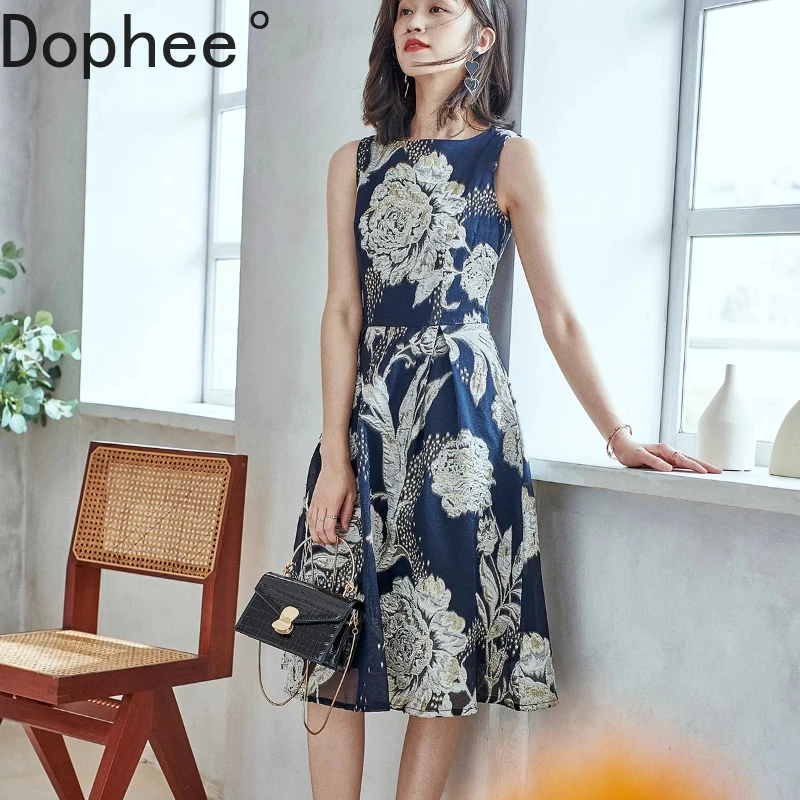 Высокое качество, винтажное жаккардовое женское черное торжественное платье с цветами, летнее платье-жилет без рукавов с круглым вырезом, элегантное вечернее платье богини
Высокое качество, винтажное жаккардовое женское черное торжественное платье с цветами, летнее платье-жилет без рукавов с круглым вырезом, элегантное вечернее платье богини