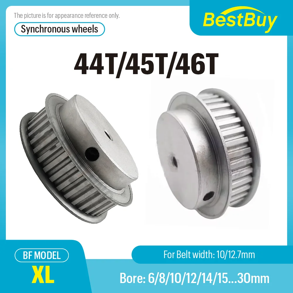 XL BF Type Synchronous Timing Pulley 44T/45T/46 Teeth with Bore 6/8/10/12-30 for 10/12.7mm Belt Width - Industrial Drive Compone
XL BF Type Synchronous Timing Pulley 44T/45T/46 Teeth with Bore 6/8/10/12-30 for 10/12.7mm Belt Width - Industrial Drive Compone