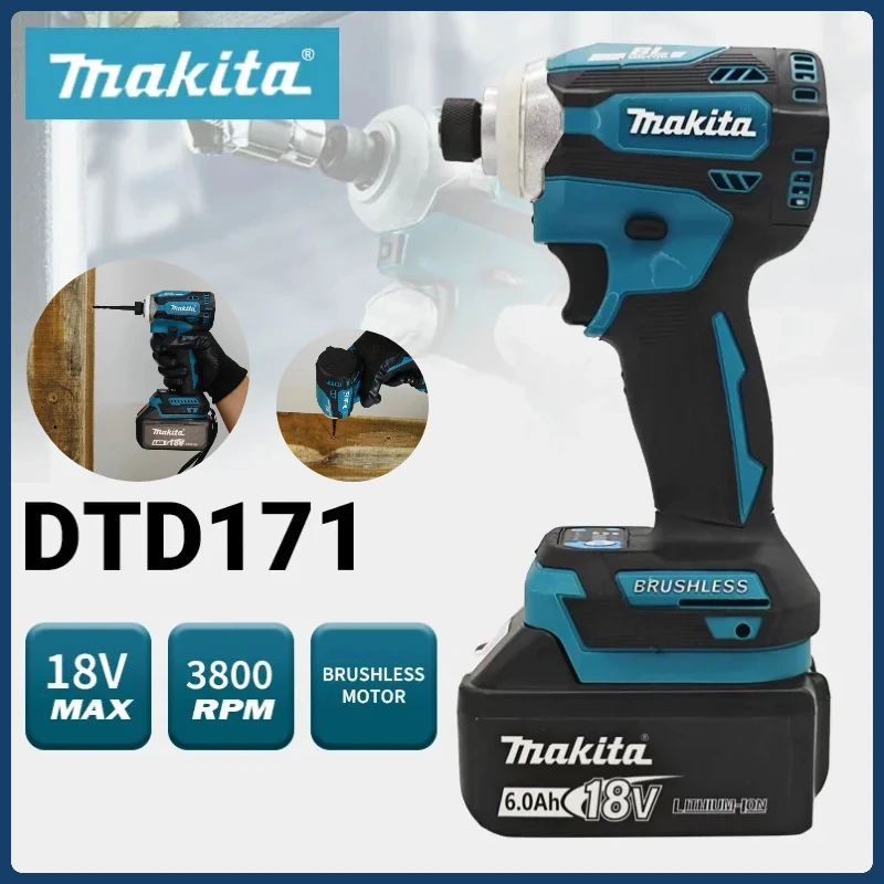 Makita DTD171 Cordless high torque electric driver Rechargeable Screwdriver Drill Brushless Impact Driver Power Tool
Makita DTD171 Cordless high torque electric driver Rechargeable Screwdriver Drill Brushless Impact Driver Power Tool