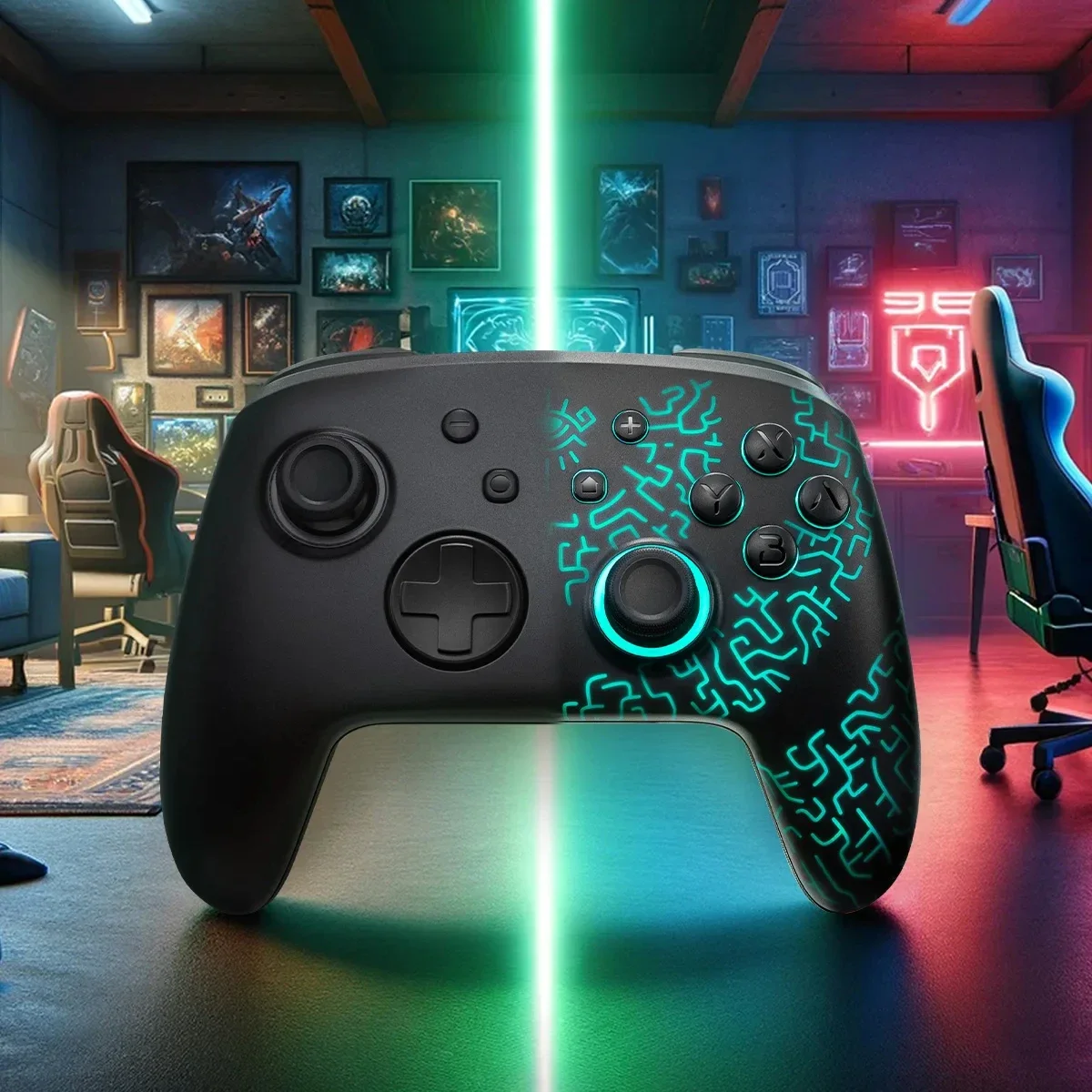 1Pcs Magic Circle Style Luminous Pattern Wireless Bluetooth Pro Controller For Nintendo Switch/OLEDWith 7 LED Colors/NFC/Turbo
1Pcs Magic Circle Style Luminous Pattern Wireless Bluetooth Pro Controller For Nintendo Switch/OLEDWith 7 LED Colors/NFC/Turbo