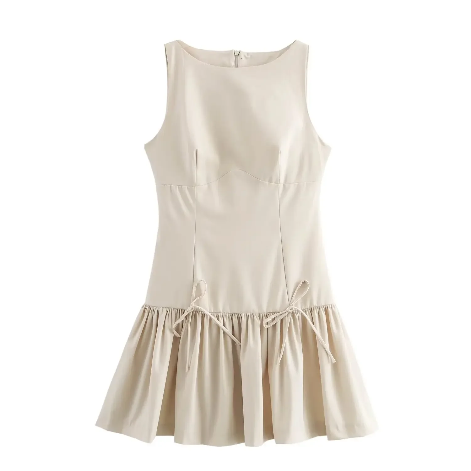 New Bow Pleated Short Dresses for Women Sleeveless Mini Dress Woman 2025 off Shoulder Party Womens Dresses Bodycon Female Dress
New Bow Pleated Short Dresses for Women Sleeveless Mini Dress Woman 2025 off Shoulder Party Womens Dresses Bodycon Female Dress