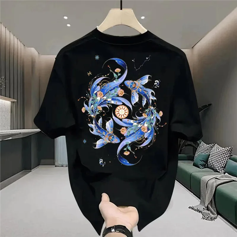American style trendy printed 100% cotton t-shirt for men summer loose round neck casual couple t-shirt breathable short sleeve
American style trendy printed 100% cotton t-shirt for men summer loose round neck casual couple t-shirt breathable short sleeve