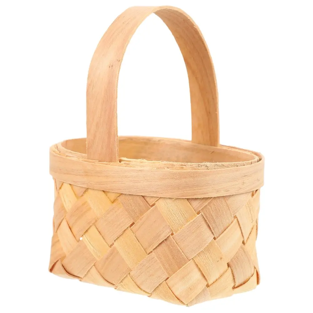 1pcs Wood Woven Basket With Handle Basket Rustic Wedding Favor Snacks Holder Kids Flower Dollhouse Accessories
1pcs Wood Woven Basket With Handle Basket Rustic Wedding Favor Snacks Holder Kids Flower Dollhouse Accessories