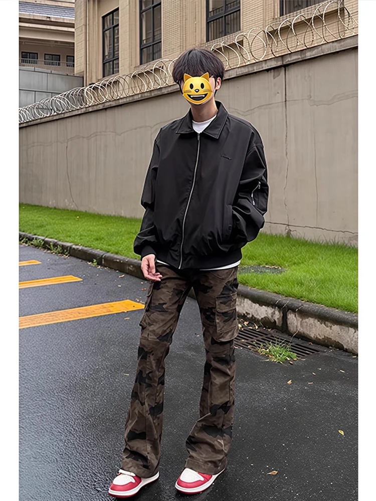 American Retro Camouflage Workwear Jeans Men's Slim Fit Bootcut Pants High Street Vibe Youthful Trend Straight Leg Trousers 
American Retro Camouflage Workwear Jeans Men's Slim Fit Bootcut Pants High Street Vibe Youthful Trend Straight Leg Trousers