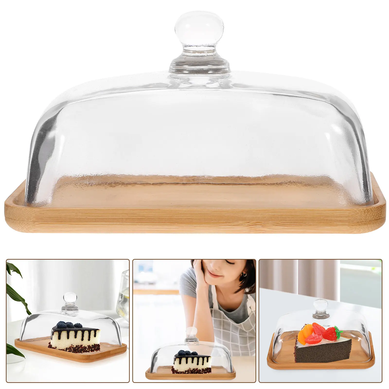 1Set Premium Transparent Cake Plate Food Protective Cover with Handle Convenient Storage Heat Retention Freshness Keeper Dessert
1Set Premium Transparent Cake Plate Food Protective Cover with Handle Convenient Storage Heat Retention Freshness Keeper Dessert