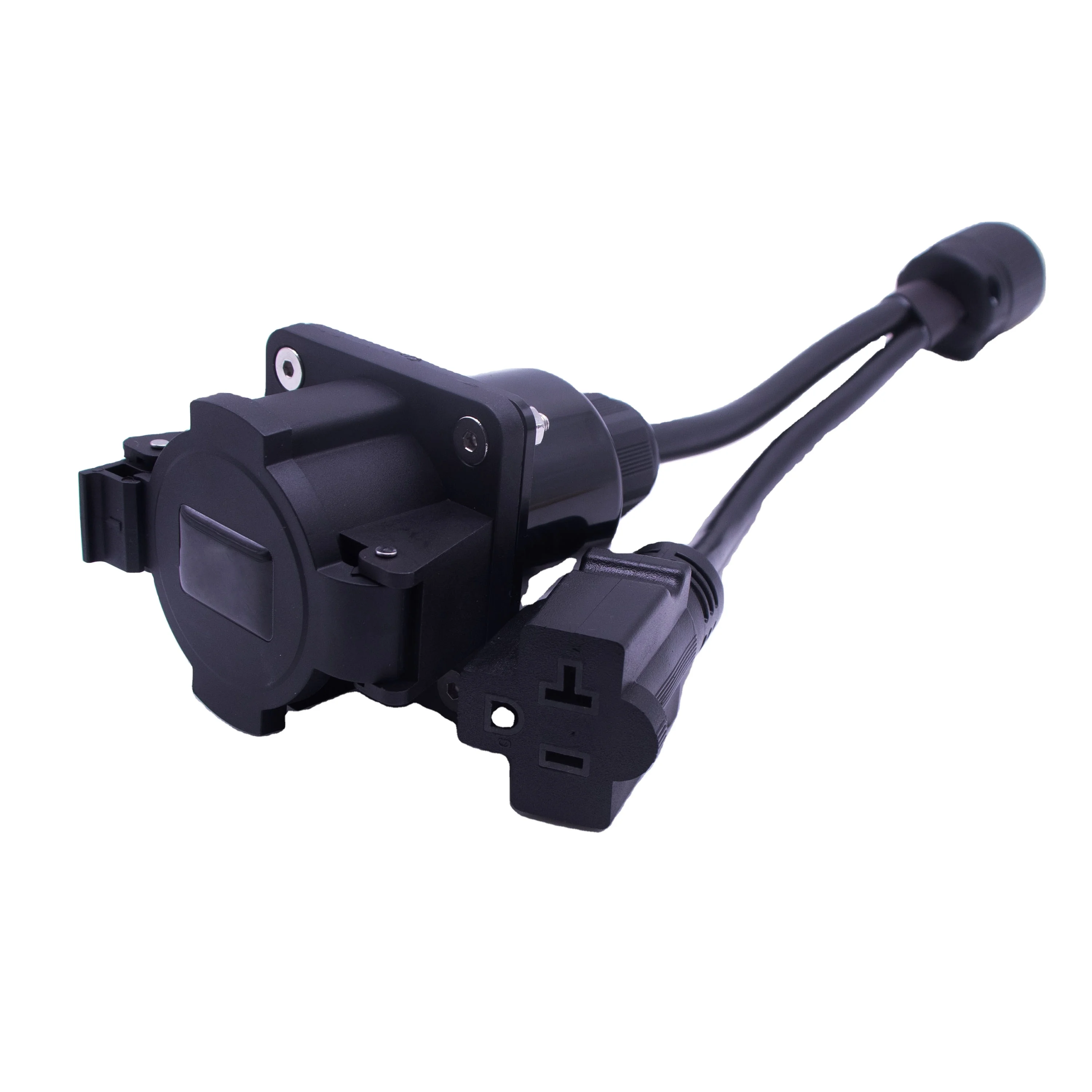 NEMA 14-50 Socket to SAE J1772 Socket & 15-15r Socket Y Splitter Electric Bike Charger Adapter
NEMA 14-50 Socket to SAE J1772 Socket & 15-15r Socket Y Splitter Electric Bike Charger Adapter