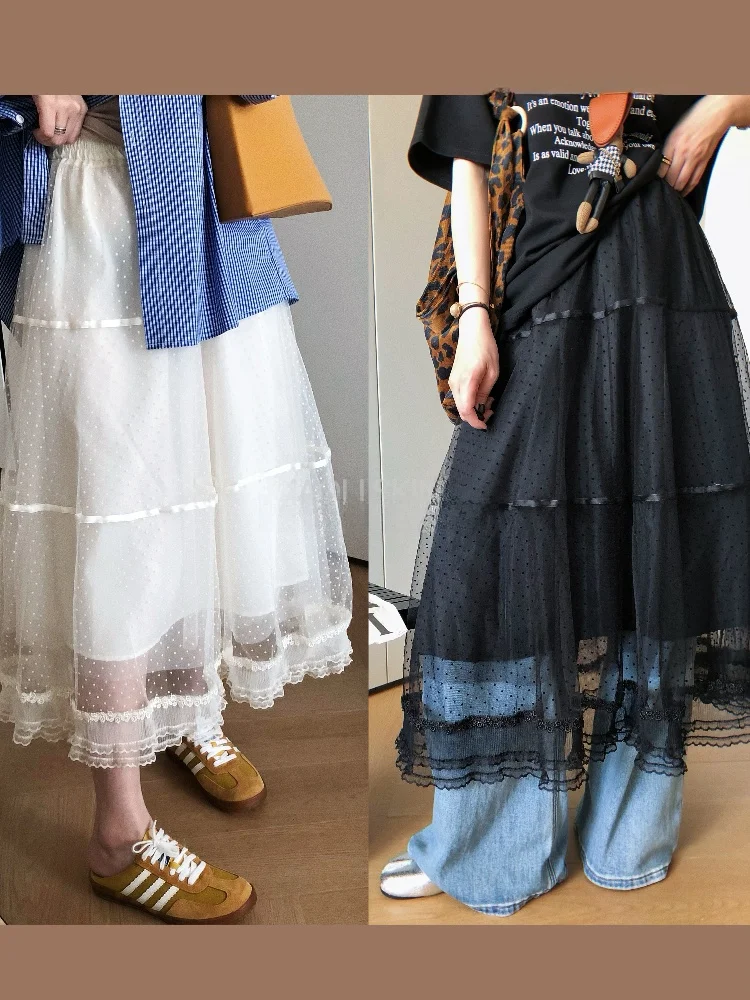Princ Sle f Skirt Patchwork Floing Polka Dot Lace Trim Early Spring Faionable Ele Long Skirt Commute Friendly
Princ Sle f Skirt Patchwork Floing Polka Dot Lace Trim Early Spring Faionable Ele Long Skirt Commute Friendly