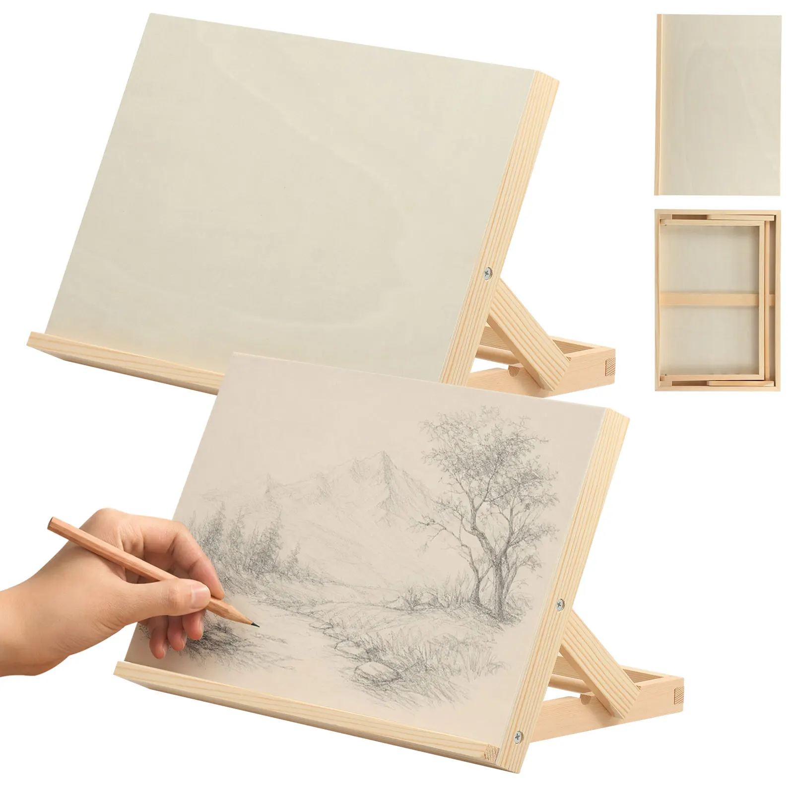 Foldable Tabletop Easel Portable Painting Display Holder Adjustable Wood Drawing Easel for Canvas Book Artwork Display Supply
Foldable Tabletop Easel Portable Painting Display Holder Adjustable Wood Drawing Easel for Canvas Book Artwork Display Supply