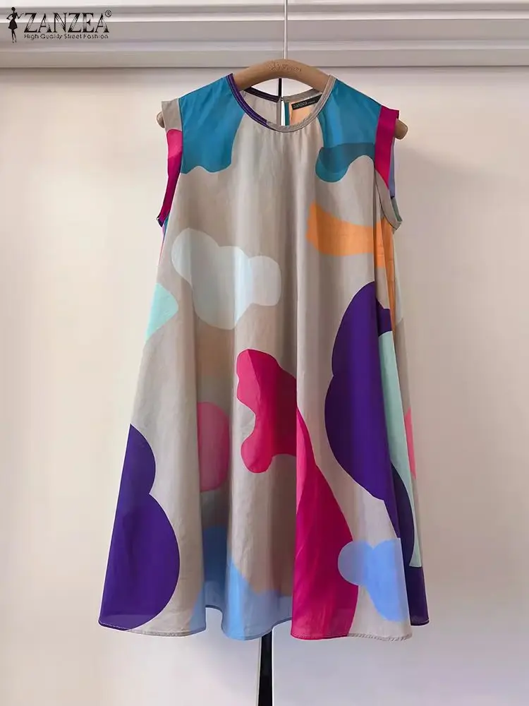 ZANZEA Women O-neck Knee Robes Summer Bohemian Printing Dresses 2024 Vintage Sleeveless Tank Sundress Oversize Loose Vestidos
ZANZEA Women O-neck Knee Robes Summer Bohemian Printing Dresses 2024 Vintage Sleeveless Tank Sundress Oversize Loose Vestidos