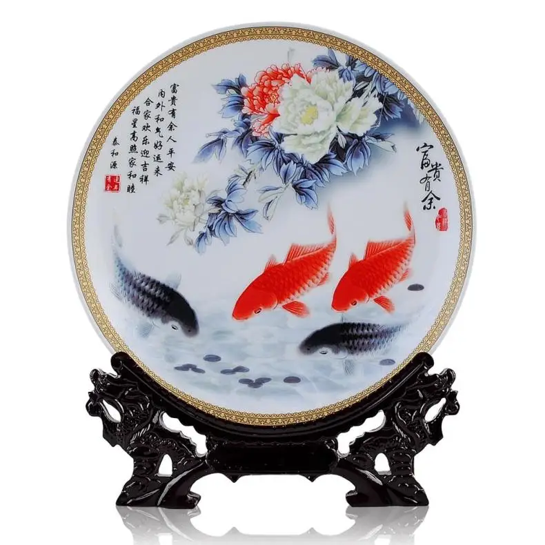 BEST business birthday present - vintage handicraft FENG SHUI FISH wealth porcelain plate Decor art
BEST business birthday present - vintage handicraft FENG SHUI FISH wealth porcelain plate Decor art