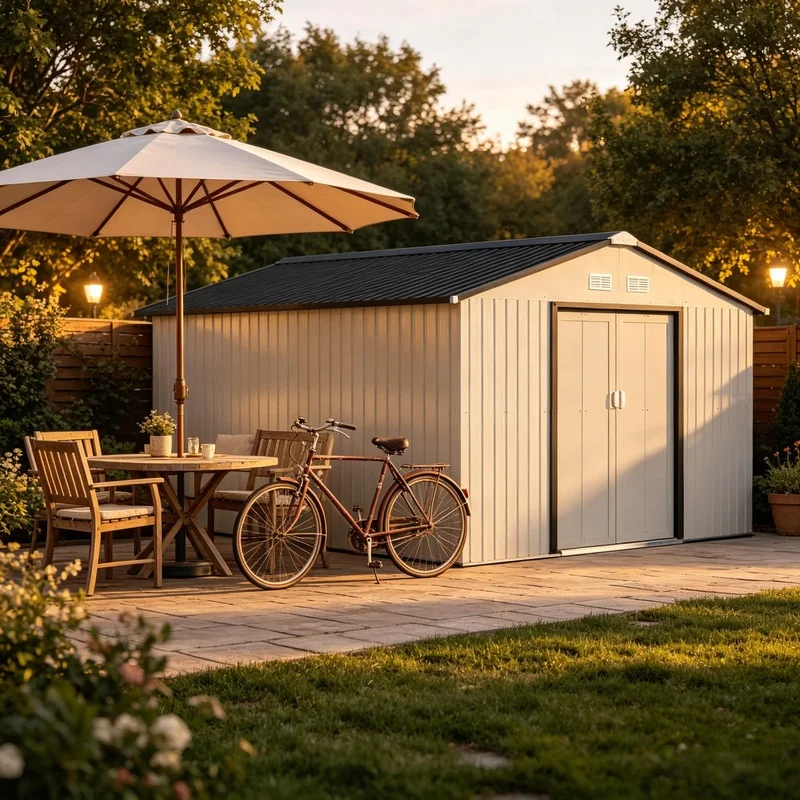 Metal Garden Shed with Ample Storage for Backyard Tools
Metal Garden Shed with Ample Storage for Backyard Tools
