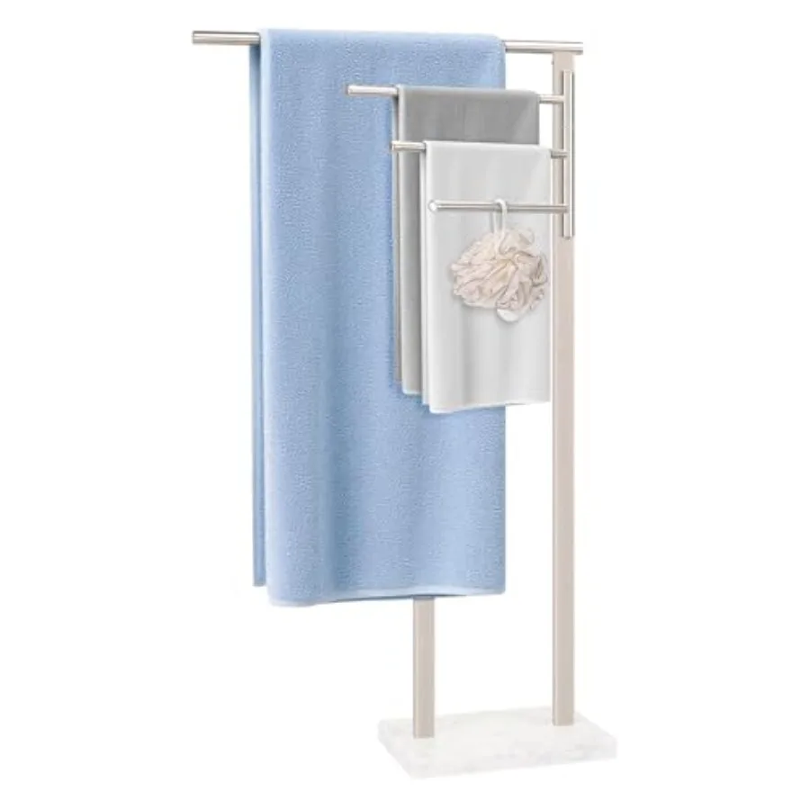 Standing Towel Rack 304 Stainless Steel Towel Holder Stand with Weighted Marble Base Floor Bath Towel Racks for Bathroom Pool O
Standing Towel Rack 304 Stainless Steel Towel Holder Stand with Weighted Marble Base Floor Bath Towel Racks for Bathroom Pool O