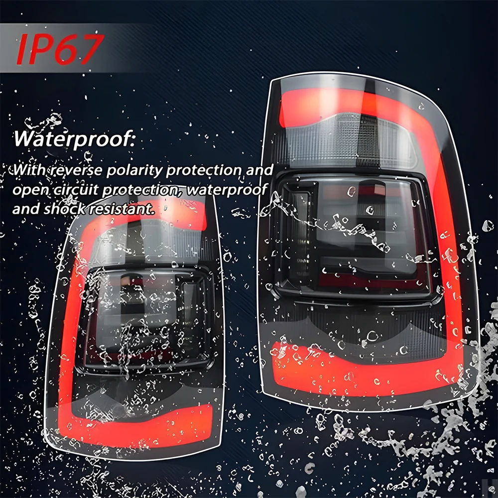 For Dodge Ram 1500 2500 2009-2017 models, car taillight assembly upgrade, LED start effect with flashing turn signal Accessories
For Dodge Ram 1500 2500 2009-2017 models, car taillight assembly upgrade, LED start effect with flashing turn signal Accessories