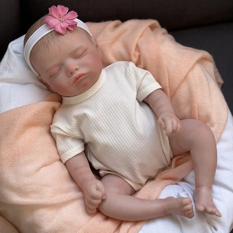 Sleeping Baby Rosalie Full Body Vinyl Reborn Newborn Dolls Handmade Painted Lifelike 3D Skin with Visible Veins
Sleeping Baby Rosalie Full Body Vinyl Reborn Newborn Dolls Handmade Painted Lifelike 3D Skin with Visible Veins