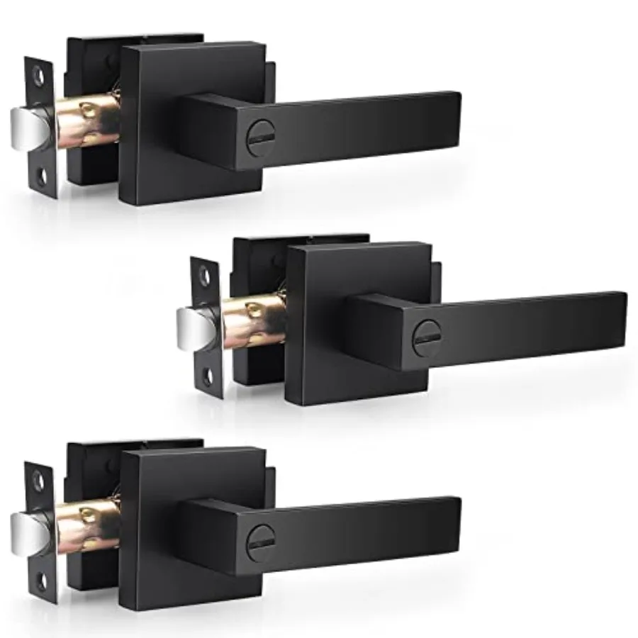 Matte Square Privacy Door Levers Heady Duty Interior Door Handles, Keyless Locks Reversible Handlesets for Bed/Bath
Matte Square Privacy Door Levers Heady Duty Interior Door Handles, Keyless Locks Reversible Handlesets for Bed/Bath