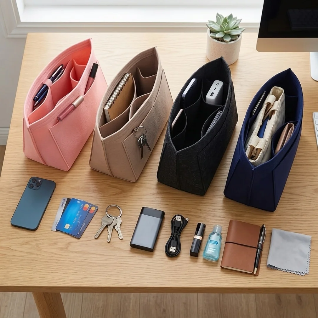 2pcs Crescent-Shaped Felt Organizer Insert for Handbags 7-Compartment Foldable Multi-Pocket Storage Liner S/M/L
2pcs Crescent-Shaped Felt Organizer Insert for Handbags 7-Compartment Foldable Multi-Pocket Storage Liner S/M/L