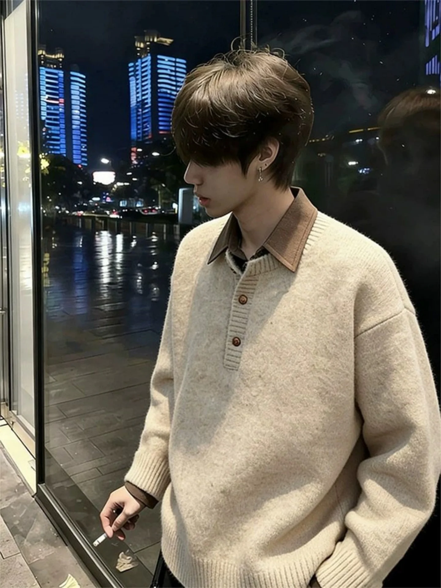 Мужской вязаный свитер цвета хаки с джинсовым воротником, утепленный, весенний, повседневный, комфортный, из мягкого полиэфирного волокна, простой в уходе, модный
Мужской вязаный свитер цвета хаки с джинсовым воротником, утепленный, весенний, повседневный, комфортный, из мягкого полиэфирного волокна, простой в уходе, модный