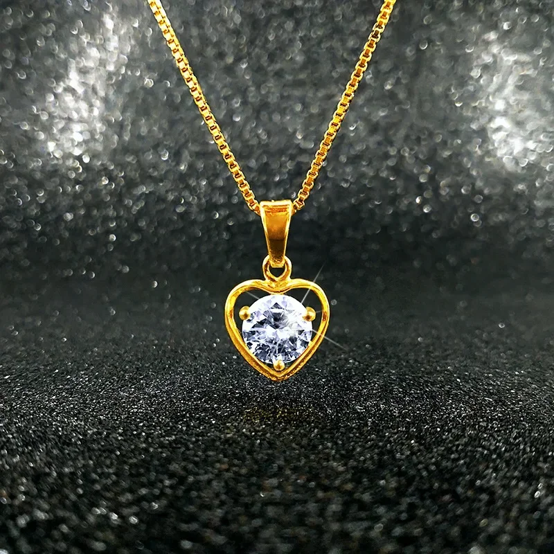9999 Real Gold 24K Color Treasure Series Love Pendant Necklace Zircon Gold Jewelry Gold Jewelry Love Set Chain
9999 Real Gold 24K Color Treasure Series Love Pendant Necklace Zircon Gold Jewelry Gold Jewelry Love Set Chain