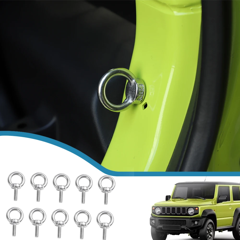 Tie-Down Anchors Ring for Suzuki Jimny JB64 JB74 2019-2024 Round Hole Screw Hook Nut Bolt Decoration Car Interior Accessories
Tie-Down Anchors Ring for Suzuki Jimny JB64 JB74 2019-2024 Round Hole Screw Hook Nut Bolt Decoration Car Interior Accessories
