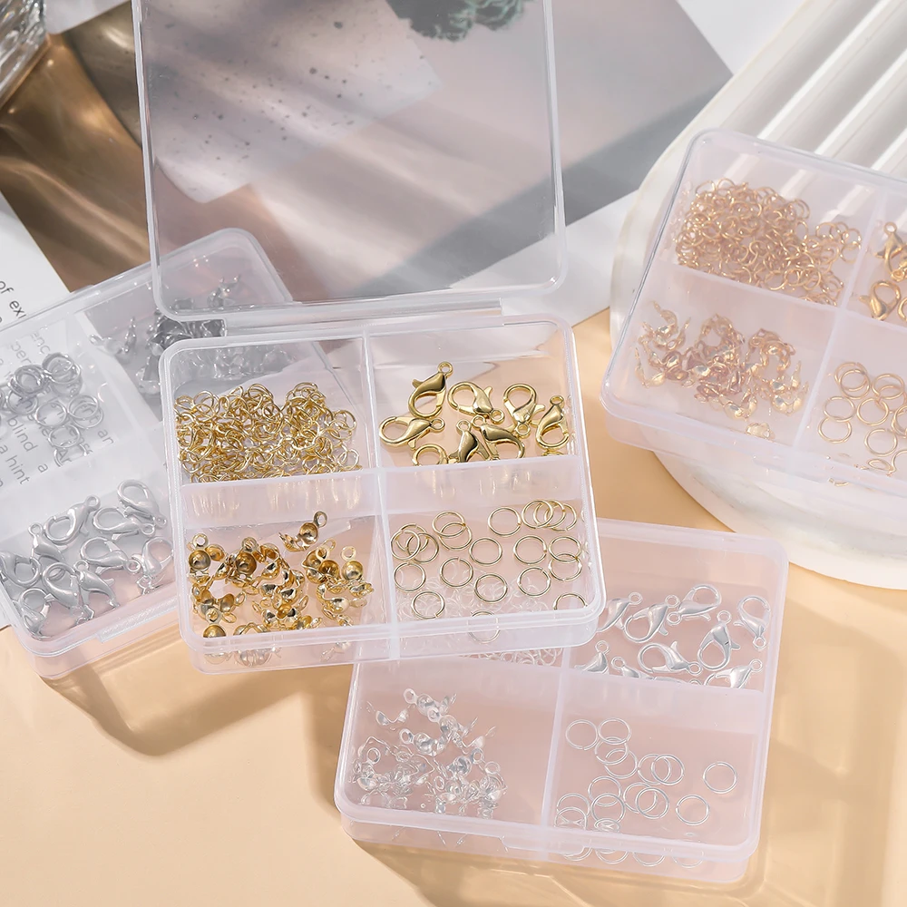 1Box 4-Grid 14/18K Gold Color Plated Lobster Clasps Open Jump Ring Sets For Diy Bracelet Necklace Jewelry Making Accessories
1Box 4-Grid 14/18K Gold Color Plated Lobster Clasps Open Jump Ring Sets For Diy Bracelet Necklace Jewelry Making Accessories