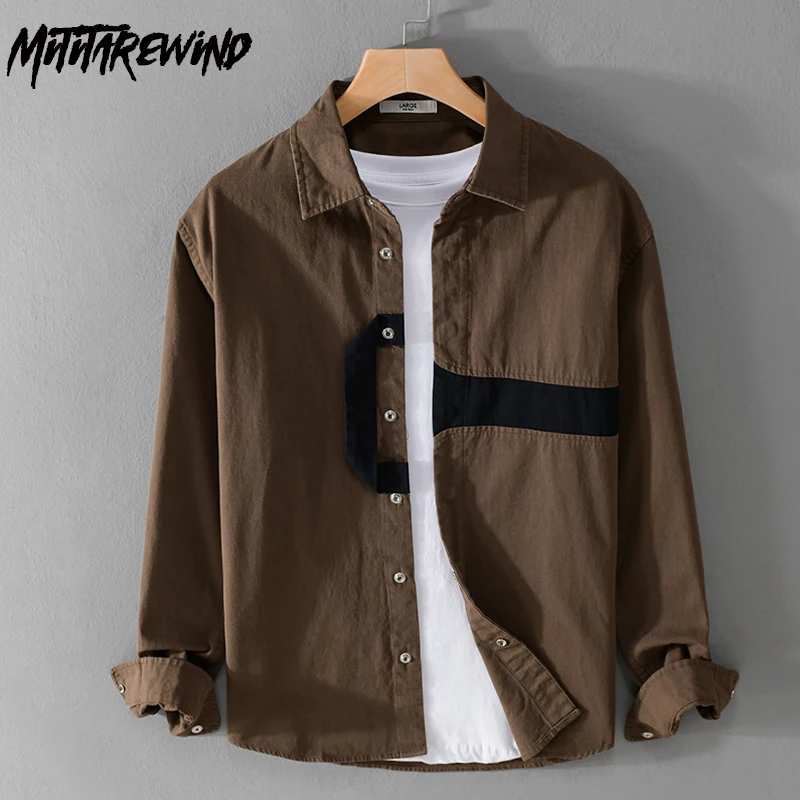 Spring New Long Sleeve Shirt Men Daily Casual Pure Cotton Work Wear Tops Patchwork Contrast Color Designer Shirts Fashion Youth
Spring New Long Sleeve Shirt Men Daily Casual Pure Cotton Work Wear Tops Patchwork Contrast Color Designer Shirts Fashion Youth