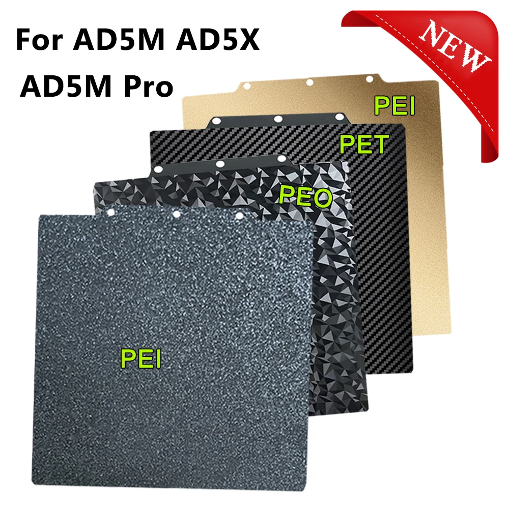 Flexible Textured PEI Bed Sheet AD5M Build Plate for Flashforge Adventurer 5X 3D Printer AD5X AD5M Pro Heated Bed Accessories
Flexible Textured PEI Bed Sheet AD5M Build Plate for Flashforge Adventurer 5X 3D Printer AD5X AD5M Pro Heated Bed Accessories