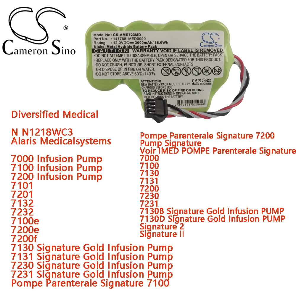 Медицинская батарея Cameron Sino для медицинских ступеней Alaris 7000 7100 7130 7131 7200 7230 7231 7130B Signature Gold Инфузионный насос
Медицинская батарея Cameron Sino для медицинских ступеней Alaris 7000 7100 7130 7131 7200 7230 7231 7130B Signature Gold Инфузионный насос