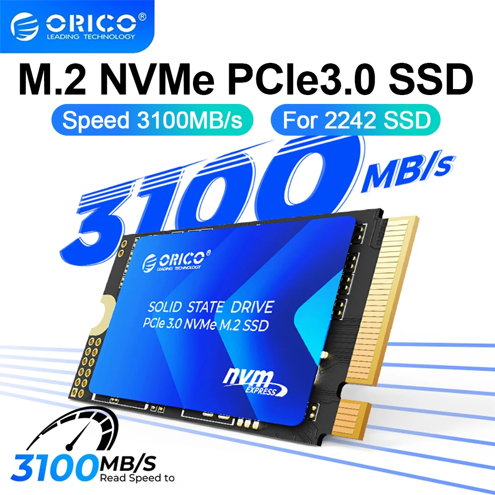 ORICO M.2 2242 SSD Portable M.2 NVMe PCIe3.0 Gen 3x4 3100 MB/s Internal Solid State Drive TLC for Laptop Desktop Office Work
ORICO M.2 2242 SSD Portable M.2 NVMe PCIe3.0 Gen 3x4 3100 MB/s Internal Solid State Drive TLC for Laptop Desktop Office Work