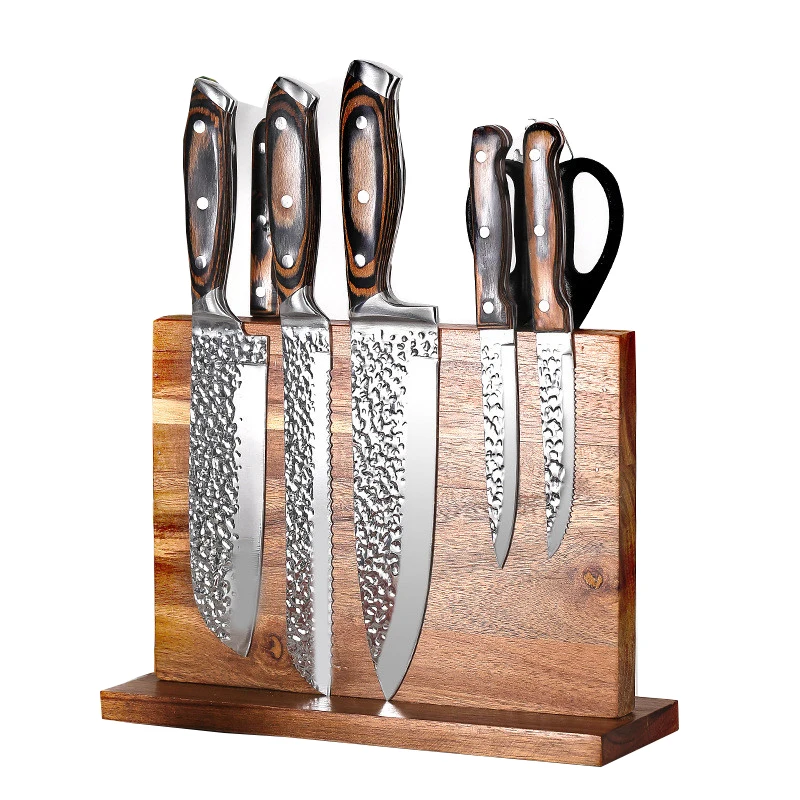 Magnetic Knife Block Double Side Magnet Magnetic Knife Holder For Kitchen Knives Storage With Anti Slip Pad Wood Knife Board
Magnetic Knife Block Double Side Magnet Magnetic Knife Holder For Kitchen Knives Storage With Anti Slip Pad Wood Knife Board