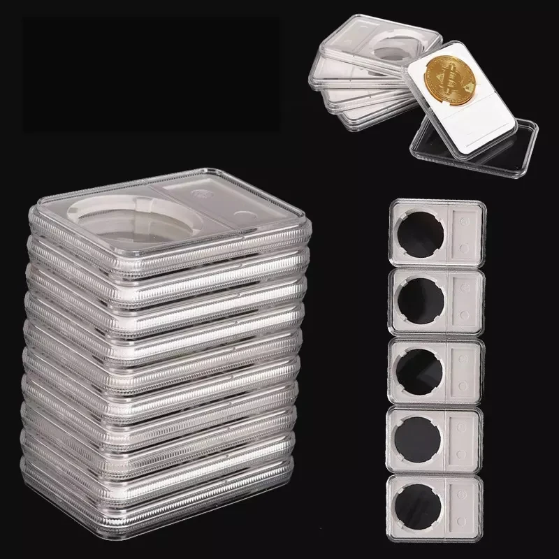 Wholesale100Pcs Commemorative Coin Slab Holder Coin Display Storage Box Case Protector Square Transparent Coin Storage Box
Wholesale100Pcs Commemorative Coin Slab Holder Coin Display Storage Box Case Protector Square Transparent Coin Storage Box