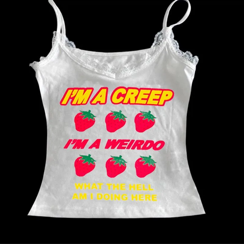 Summer Women's Sleeveless Strapless Sexy Top Tank Top Street Retro Hand-painted Pattern Printed Lace Side Short Y2k Clothing
Summer Women's Sleeveless Strapless Sexy Top Tank Top Street Retro Hand-painted Pattern Printed Lace Side Short Y2k Clothing