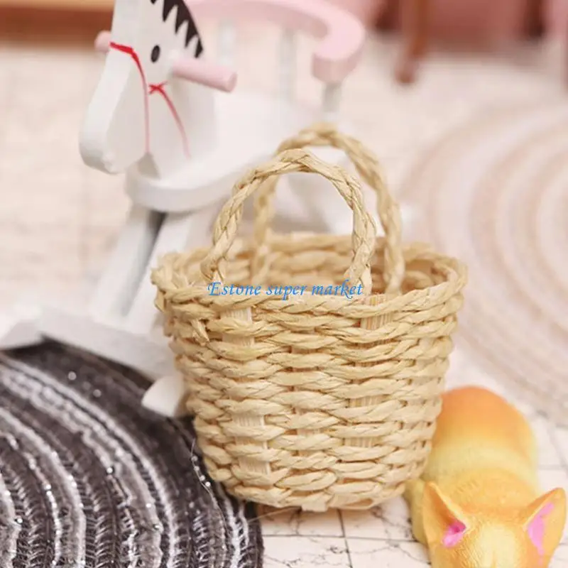 090B Rattan Wine Basket for Doll House Model Basket DIY for Play House Ornament Decor
090B Rattan Wine Basket for Doll House Model Basket DIY for Play House Ornament Decor