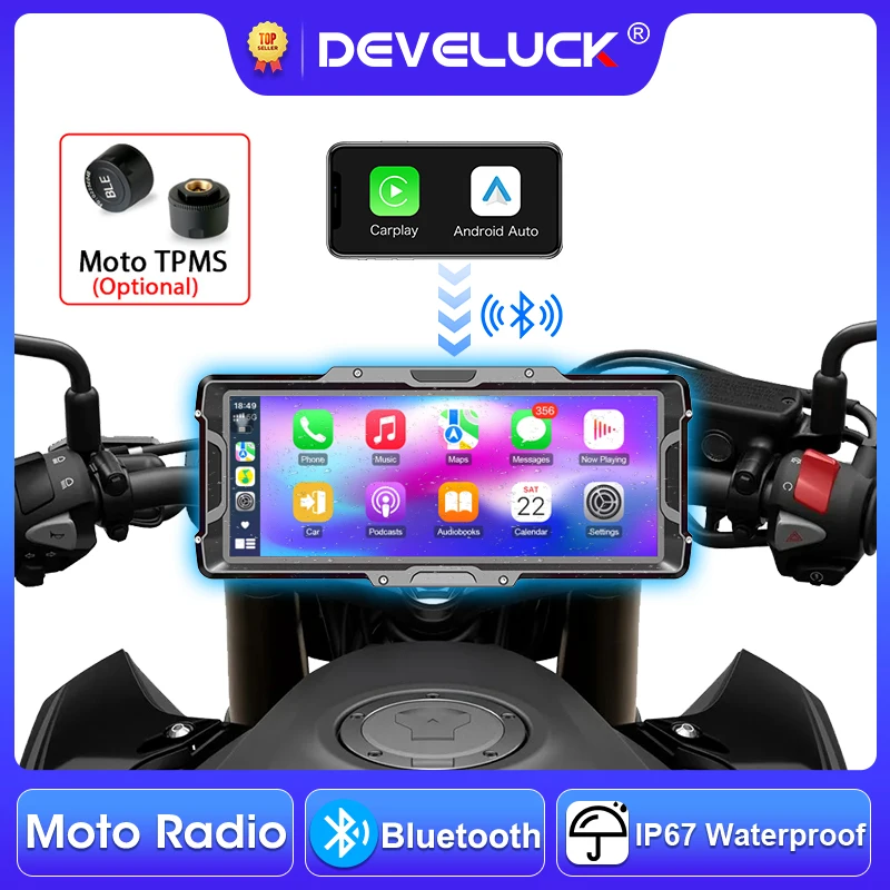 Srnubi 8.1" Motorcycle Navigation Player Radio GPS Wireless Carplay Android Auto Moto Monitor with TPMS Sensor Helmet Bluetooth
Srnubi 8.1" Motorcycle Navigation Player Radio GPS Wireless Carplay Android Auto Moto Monitor with TPMS Sensor Helmet Bluetooth