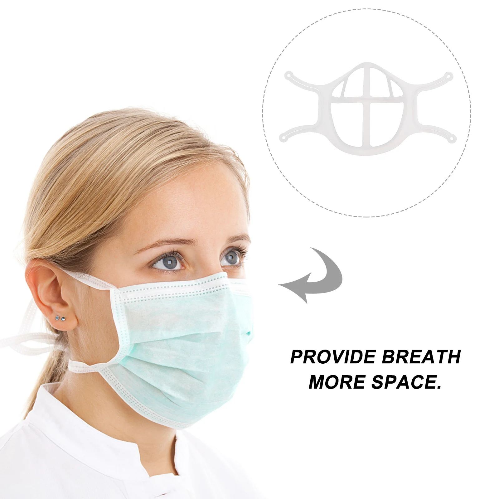 5Pcs Silicone Mask Bracket 3D Inner Support for Comfortable Breathing Space Prevent Lipstick Smudge Washable Reusable Mask
5Pcs Silicone Mask Bracket 3D Inner Support for Comfortable Breathing Space Prevent Lipstick Smudge Washable Reusable Mask