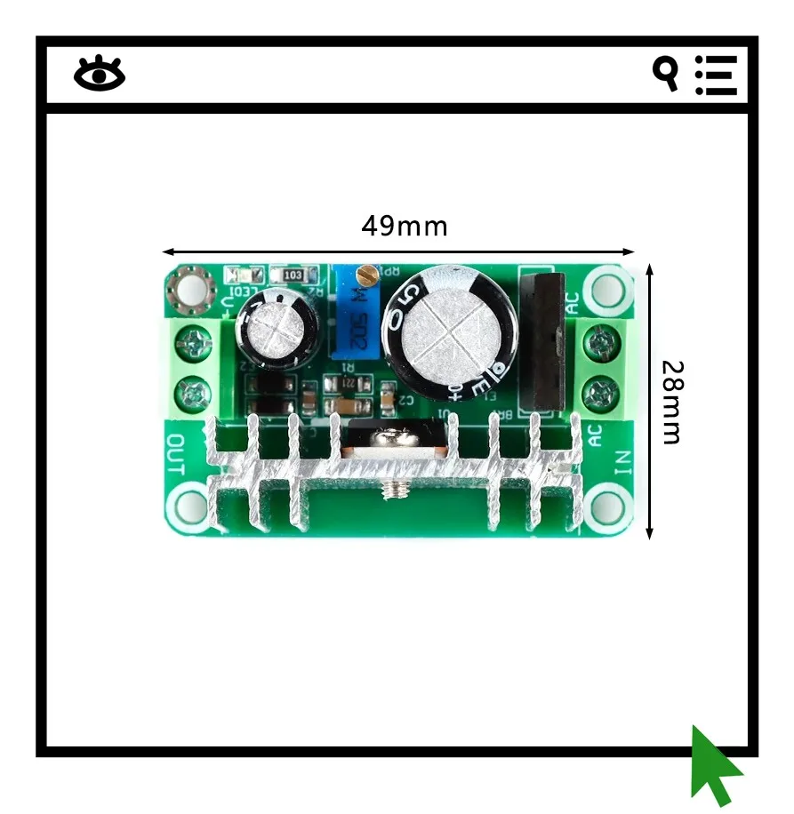 2PCS LM317 Adjustable Voltage Regulator Adjustable Power Supply Linear Voltage Regulator Module with Rectification and Filtering
2PCS LM317 Adjustable Voltage Regulator Adjustable Power Supply Linear Voltage Regulator Module with Rectification and Filtering