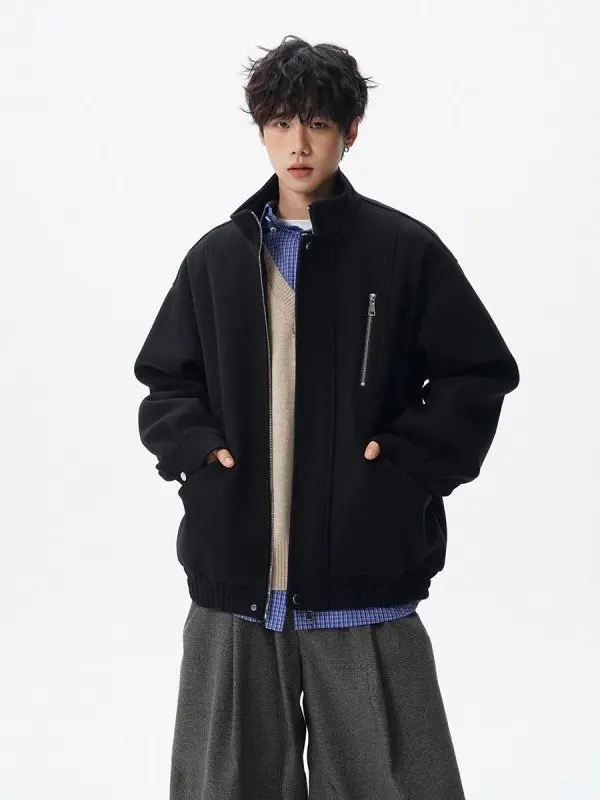 Trendy ort Men's Camere Jaet Autumn Winter Woolen Stand Collar Korean Sle Faionable Top Youth ular Long Sve Z...
Trendy ort Men's Camere Jaet Autumn Winter Woolen Stand Collar Korean Sle Faionable Top Youth ular Long Sve Z...