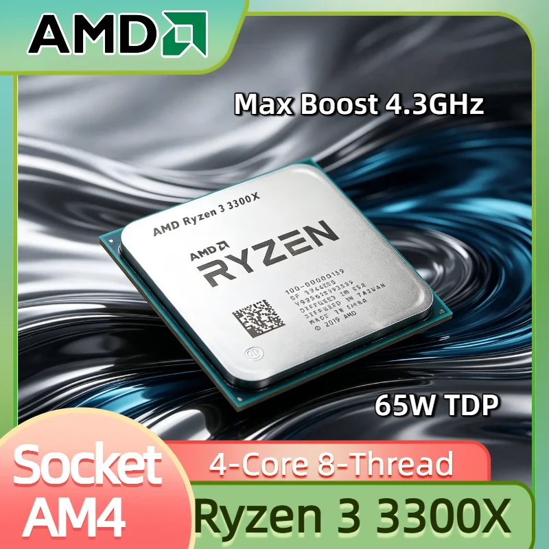 Original AMD Ryzen 3 3300X 4 Core 8 Thread 3.8GHz Base 4.3GHz Boost 7nm AM4 16MB L3 Cache 65W Desktop Gaming CPU 4K Ready
Original AMD Ryzen 3 3300X 4 Core 8 Thread 3.8GHz Base 4.3GHz Boost 7nm AM4 16MB L3 Cache 65W Desktop Gaming CPU 4K Ready