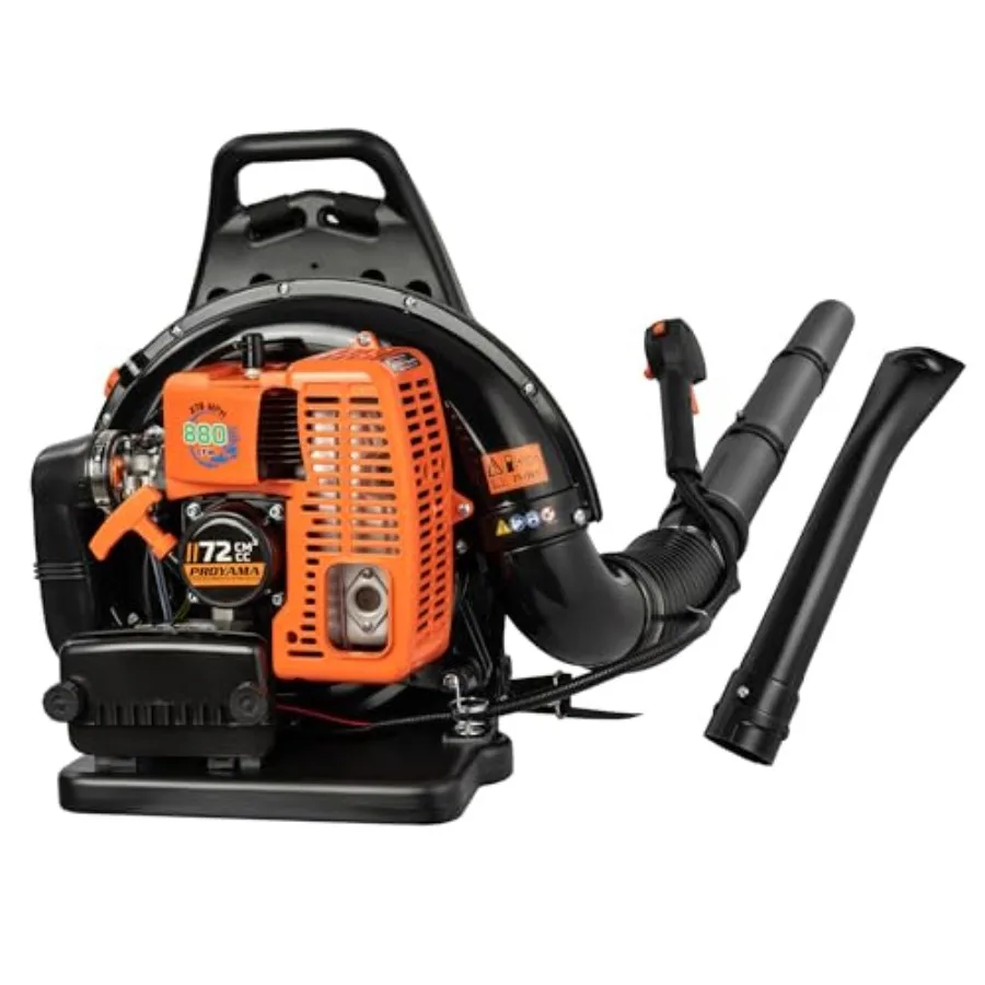 72CC Gas Backpack Leaf Blower 2-Cycle 880CFM 275MPH Gas Powered Engine 2 in 1 Nozzle Low Vibration and Ergonomic Design with Cr
72CC Gas Backpack Leaf Blower 2-Cycle 880CFM 275MPH Gas Powered Engine 2 in 1 Nozzle Low Vibration and Ergonomic Design with Cr