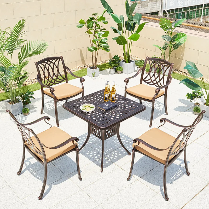 LTT Outdoor Villa Courtyard Cast Aluminum Large Table and Chair Kit Combo Outdoor Garden Balcony Dining Table and Chairs
LTT Outdoor Villa Courtyard Cast Aluminum Large Table and Chair Kit Combo Outdoor Garden Balcony Dining Table and Chairs