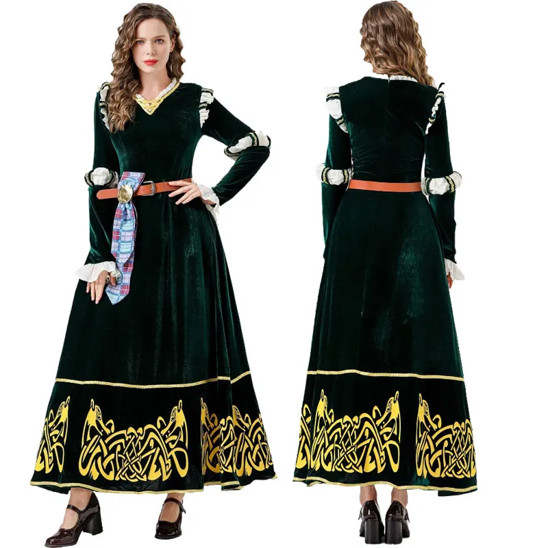 Brave Cartoon Princess Merida Cosplay Costume Princess Women Female Adult Dress Halloween Masquerade Party Long Outfit
Brave Cartoon Princess Merida Cosplay Costume Princess Women Female Adult Dress Halloween Masquerade Party Long Outfit